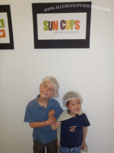 Allergy Superheroes Tour of the SunCups (now Free2b) Facility! | Allergy Superheroes Blog