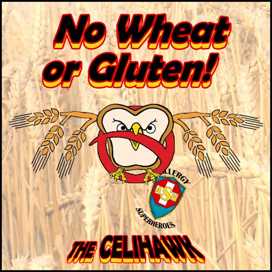 The Celihawk No Wheat Allergy Celiac No Gluten Food Allergy Superheroes