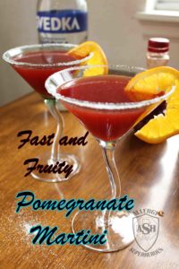 Fast and Fruity Pomegranate Martini from Allergy Superheroes Blog - Refreshing and Delicious!