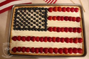 Patriotic and Allergy Friendly Fruit Pizza recipe from Allergy Superheroes - beautiful and delicious!