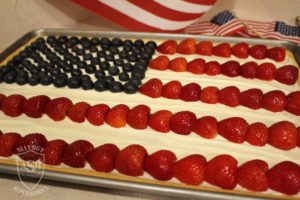 Patriotic and Allergy Friendly Fruit Pizza recipe from Allergy Superheroes - beautiful and delicious!