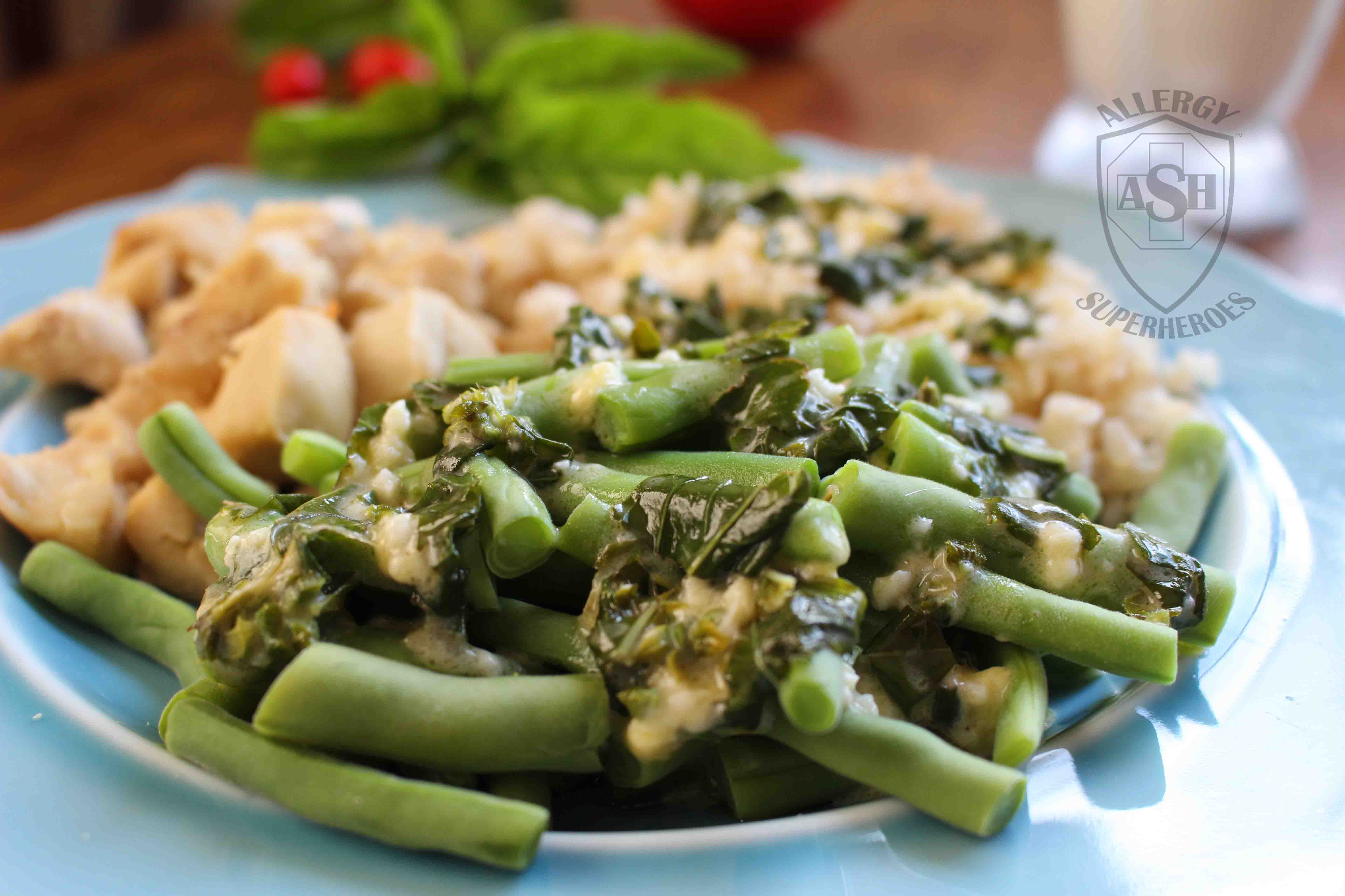 Buttery Basil Green Beans from Allergy Superheroes