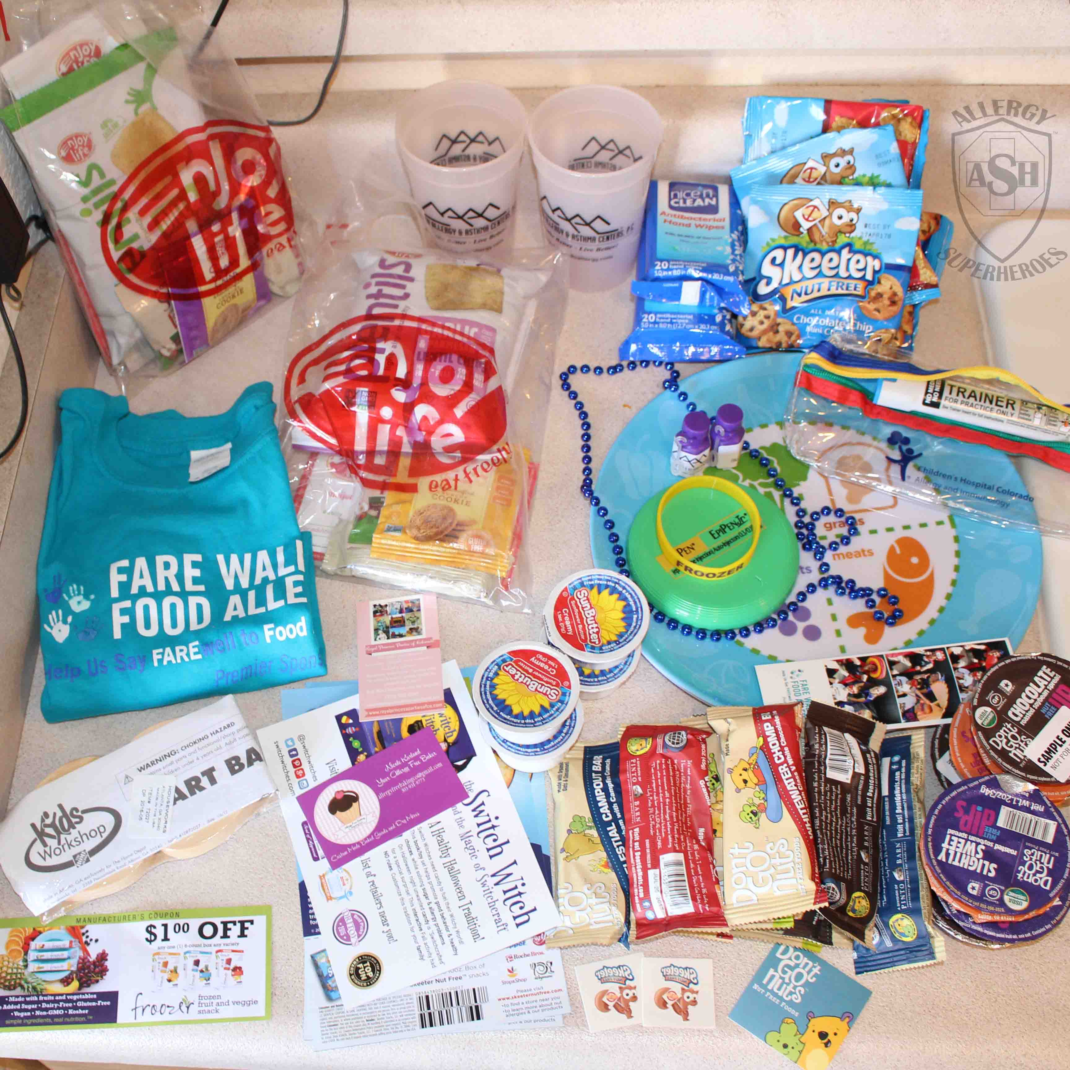 Swag from the FARE Walk | Team Allergy Superheroes at the 2016 FARE Walk for Food Allergy