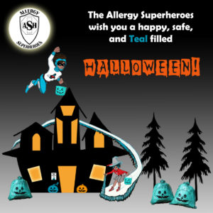 Happy Teal Halloween from the Allergy Superheroes!