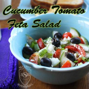 Delicious Cucumber Tomato Feta Salad | from Allergy Superheroes