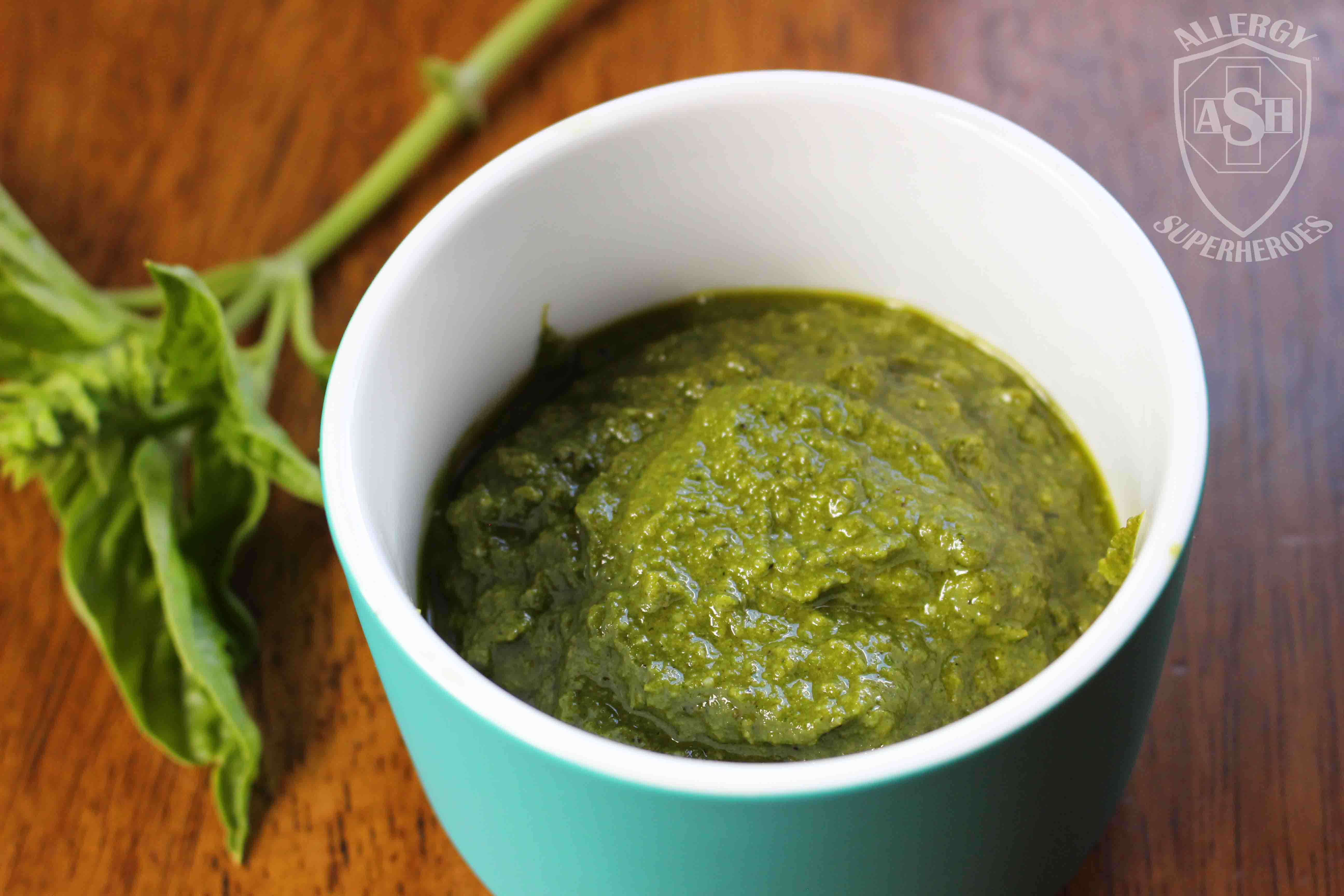 Nut-Free Pesto recipe using Hemp Seeds | from Allergy Superheroes