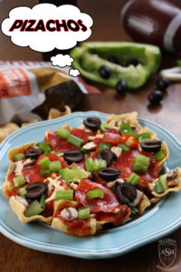 Pizachos - pizza nachos with Enjoy Life Foods Margherita Pizza Plentils. An easy, top 8 free, game day or any day treat!