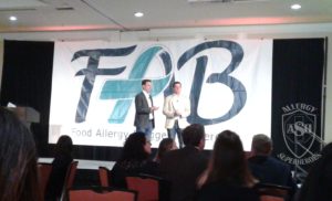 Evan and Eric Edwards speak at FABlogCon's Welcome Party | Allergy Superheroes