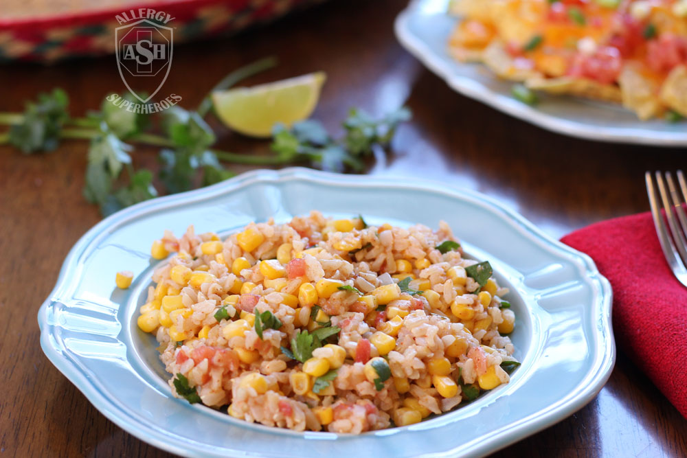 Fiesta Rice! The perfect side dish to any Mexican meal! | Allergy Superheroes