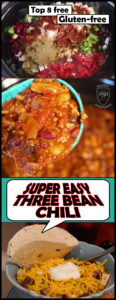 Three Bean Chili by Allergy Superheroes. Super easy, slow-cooker, Top 8 free! Peanut free, tree nut free, egg free, dairy free, soy free, wheat/gluten free, fish free, shellfish free.