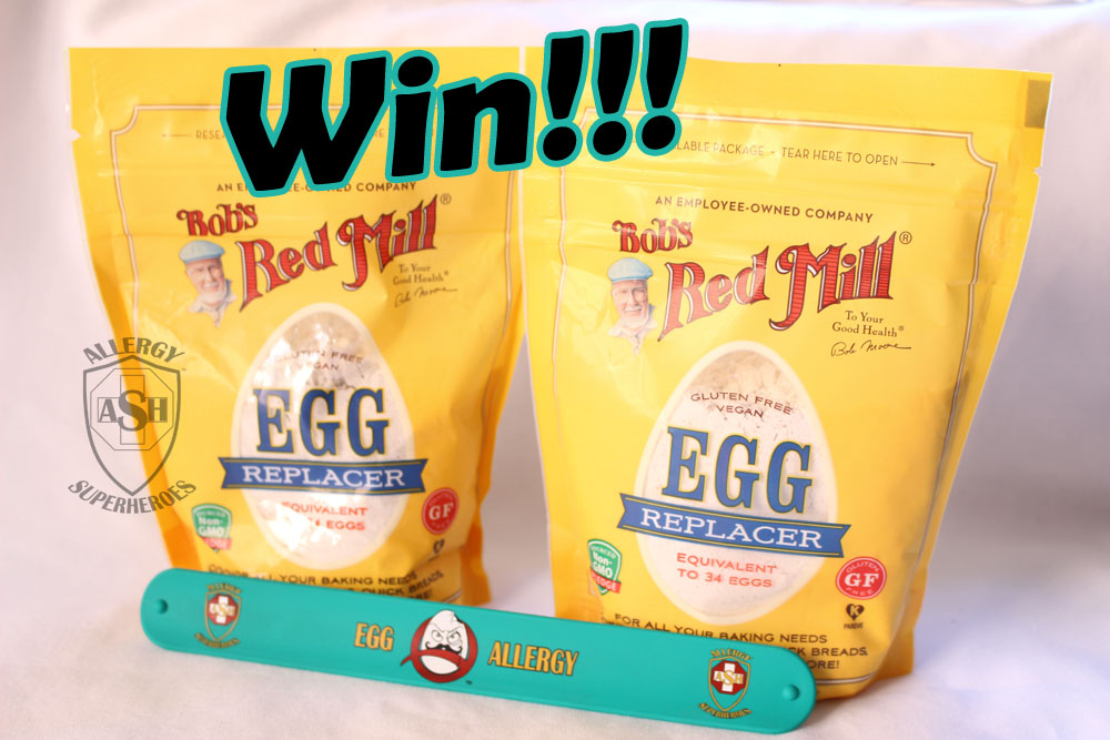 Win Bob's Red Mill Egg Replacer and an Allergy Superheroes Egg Allergy Slap Bracelet! | Enter on the Allergy Superheroes Blog
