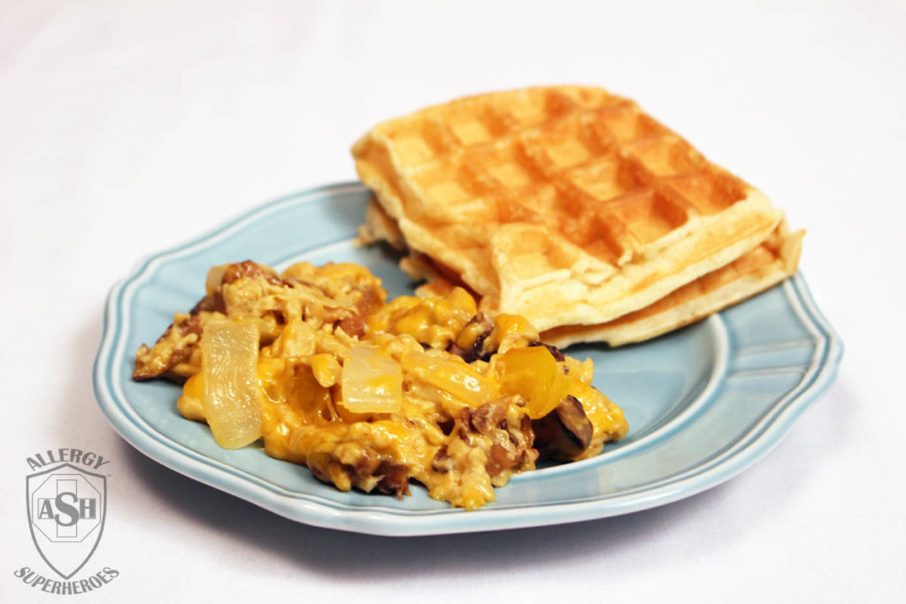 Food Allergy Superheroes VeganEgg eggs and waffles egg free