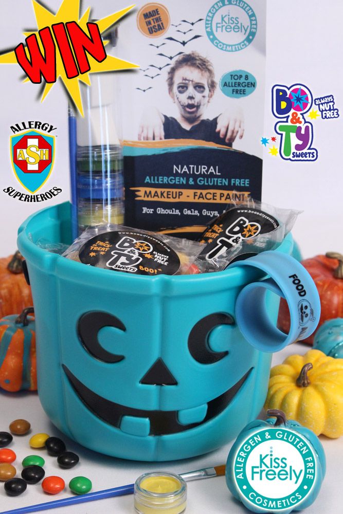 Allergy Superheroes Teal Pumpkin Bo&Ty Sweets Kiss Freely Halloween Giveaway Food Allergy