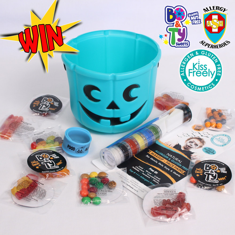 Allergy Superheroes Teal Pumpkin Bo&Ty Sweets Kiss Freely Halloween Giveaway Food Allergy