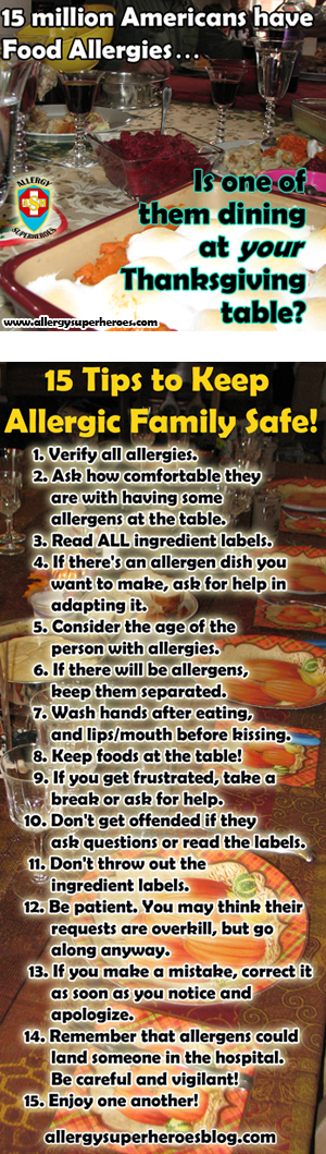 15 tips to keep allergic family safe at holiday meals Food Allergy Superheroes