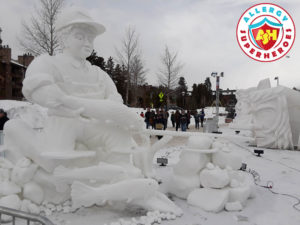 Breckenridge Snow Sculpture fishing by food Allergy Superheroes