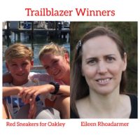 2018 trailblazer winners Food Allergy Superheroes Eileen Rhoadarmer and Red Sneakers for Oakley