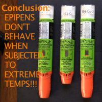 EpiPen temperature experiment by food Allergy Superheroes