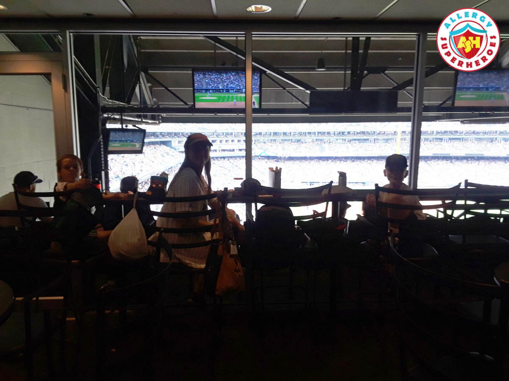 In the suite for the Colorado Rockies peanut friendly baseball game by food Allergy Superheroes.