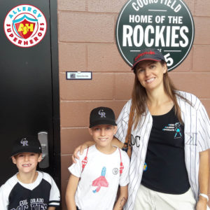 The suite entrance to the Colorado Rockies peanut friendly baseball game by food Allergy Superheroes.