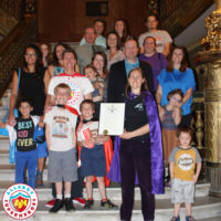 A group of 19 Coloradoans affected by Food Allergies standing with Governor Jared Polis, to celebrate the Food Allergy Week Proclamation | by Food Allergy Superheroes