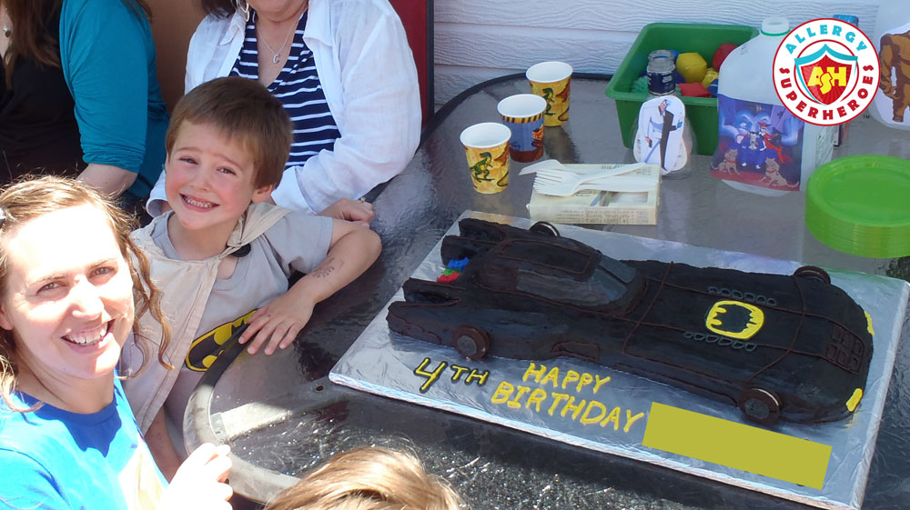 One happy birthday boy at his Batman Birthday Party! | by Allergy Superheroes