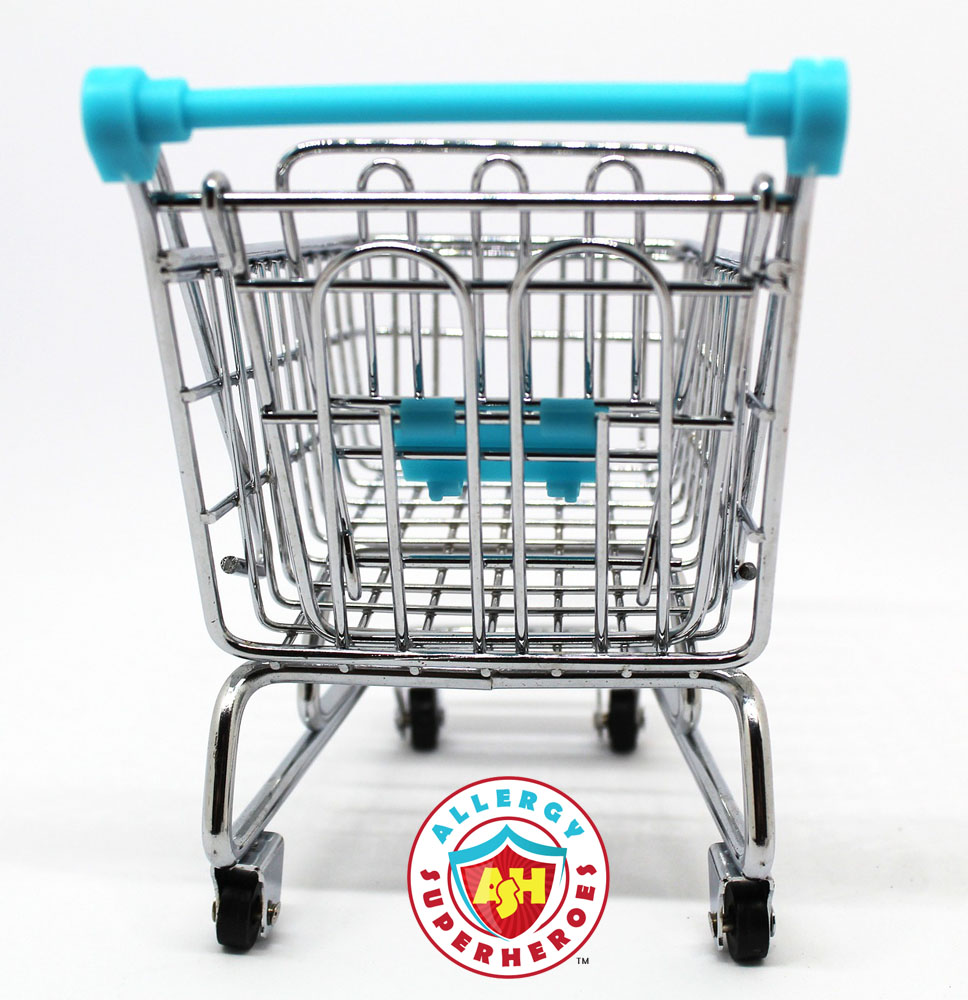 Shopping carts can contain traces of allergens. Use the free cart wipes! | Food Allergy Superheroes