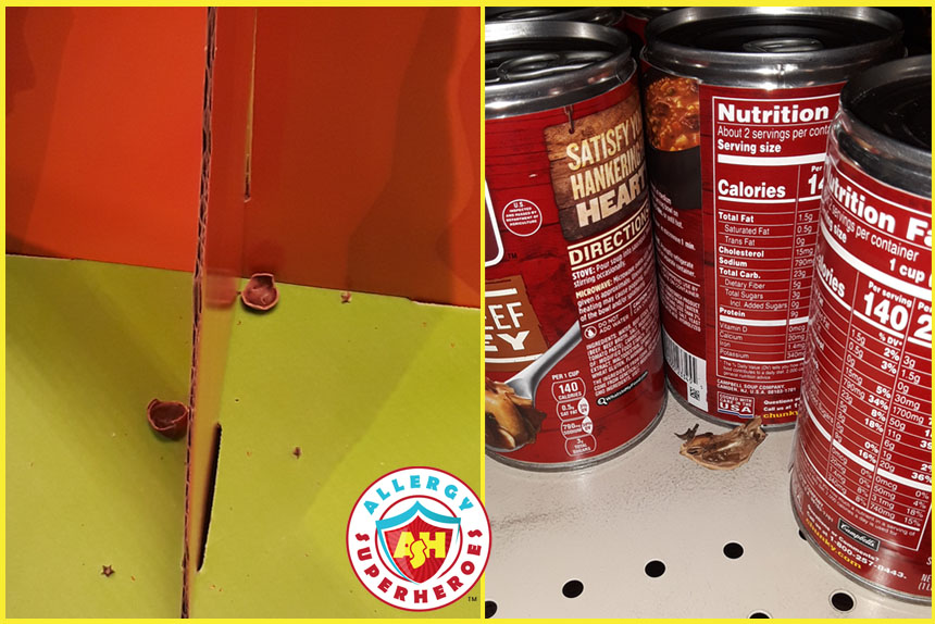 Tree Nut Shell litter in the grocery store | Food Allergy Superheroes