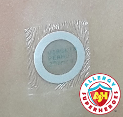 Close up of a Viaskin Peanut Patch | Food Allergy Superheroes