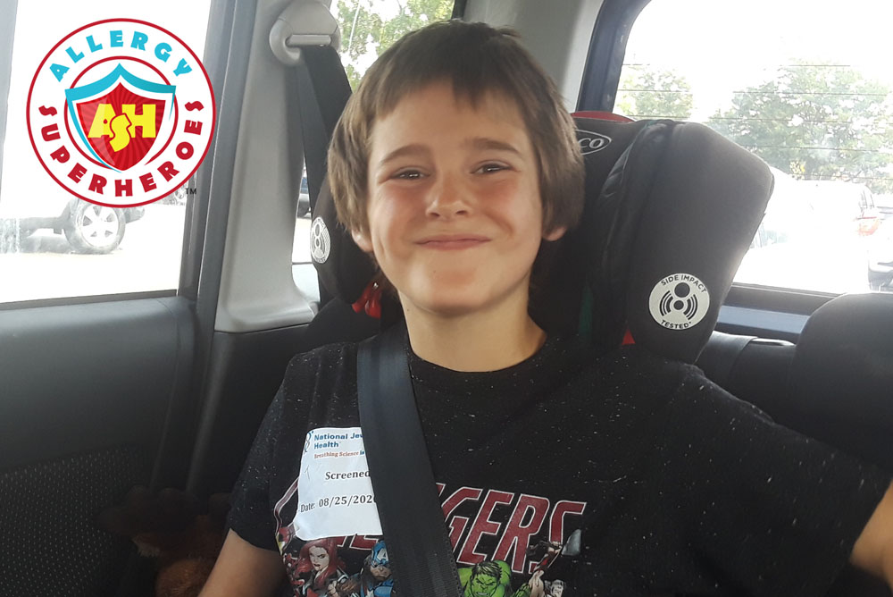 Happy to have passed his peanut challenge | Food Allergy Superheroes