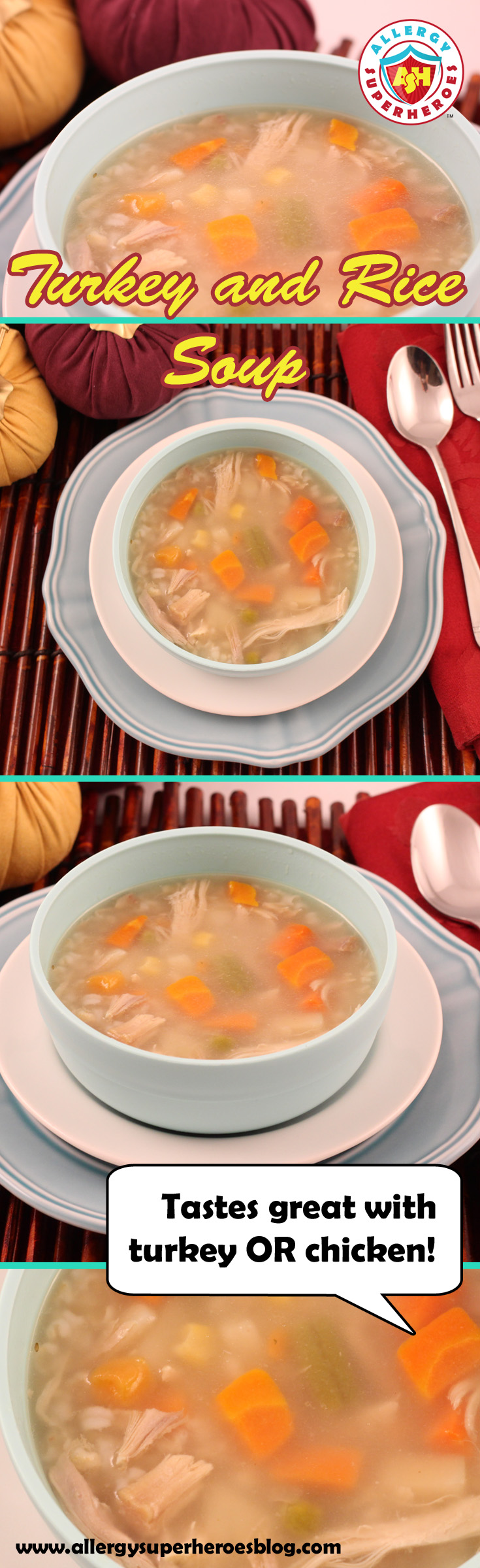 Turkey or Chicken and Rice Soup | Food Allergy Superheroes